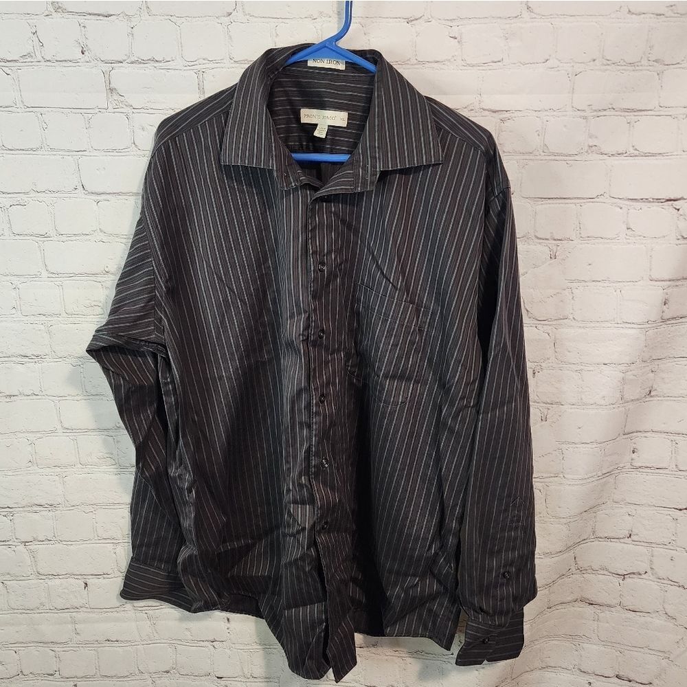 Men's Pronto Uomo Longsleeve Button-Down Shirt, Size Xl